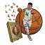 Деревянный фигурный пазл Яннис Адетокунбо, А1, Картонная коробка 500+ элементов - миниатюра 1