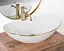 Умивальник Rea Royal gold edge накладний REA-U8570, Білий - мініатюра 2
