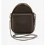 Шкіряна жіноча міні-сумка Kroha темно-коричнева vintage - мініатюра 1
