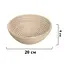 Набір із двох кошиків для вистоювання тіста хліба з натурального ротанга з тканинним чохлом (діаметр 20 см), Kitchen Master Бежевий 87529 - мініатюра 10