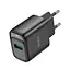 Мережевий зарядний пристрій Hoco C140A Smart single port QC3.0 charger(EU) Чорний - мініатюра 1