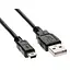 Кабель без упаковки USB to MiniUSB 1 м чорний - мініатюра 1