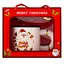 Чашка новогодняя Elisey 9150-021-3 Funny Santa керамическая с ложкой 300 мл Белая - миниатюра 6