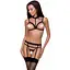 Трусики стрепи Shelly Thong black - Passion Exclusive 2XL/3XL - мініатюра 1