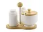 Набір для спецій та цукорниця порцелянові на дерев'яній стійці Grazie 3 предмети (PJ02152 D) - мініатюра 1