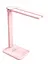 Настільна лампа зі акумулятором 2000 mAH, два плафона, сенсорним управлінням, поворотом на 180° Рожева  - мініатюра 3