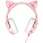 Наушники Onikuma Gaming CAT with LED K9 розовые штекер 3.5 мм - миниатюра 1