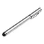 Стилус ємнісний, з кульковою ручкою, металевий, сріблястий. - мініатюра 1