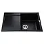 Кухонна мийка гранітна Globus Lux Komo чорний 790x500мм-А0002, Чорний - мініатюра 1