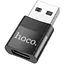 Адаптер Hoco UA17 USB Male to Type-C female USB 2.0 adapter Черный - миниатюра 1