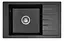 Кухонна мийка гранітна Rea Sten black ZLE-00106, Чорний - мініатюра 6