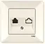 Розетка компьютерная VIKO Meridian Кремова (90970232-WH) - миниатюра 1