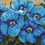 Алмазная мозаика Фиалки в роси AMO8228, 40х40 см - миниатюра 1
