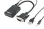 Переходник Cablexpert VGA-HDMI, со звуком, 0,15 м, черный (A-VGA-HDMI-01) - миниатюра 2