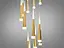 Каскадна світлодіодна люстра для холу потужністю 60 Вт, колір-золото - мініатюра 3
