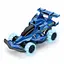 Радиоуправляемая машинка ZJ 23053 A-02, футуристический дизайн, пульт 2.7 GHz, аккумулятор 3.6 V, с подсветкой, Синяя - миниатюра 1