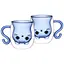 Набір чашок Vittora Kitty Blue з подвійним дном 2 шт. 250 мл (141380) - мініатюра 1