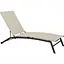 Садовый лежак Chomik Garden Line Soul с колесами бежевый - миниатюра 1