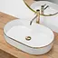 Умивальник Rea Nadia накладний white gold edge REA-U1063, Білий - мініатюра 3