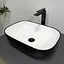 Умивальник VBI Ravenna black white glossy накладний VBI-011226, Чорний - мініатюра 1
