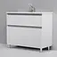 Тумба з умивальником AM.PM X-Joy підлогова 100 см 2 ящики білий M85-FSX1002-WC1002WG38 Білий - мініатюра 4
