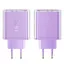 Мережевий зарядний пристрій Acefast A45 USB/2 Type-C QC PD PD65W GaN фіолетовий - мініатюра 5