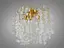 Колоритна новинка, кришталева люстра "Гліцинія", 6 ламп, золото - мініатюра 1