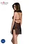 Рубашка Passion DELIENA CHEMISE S/M black стрінги із заниженою талією - мініатюра 2