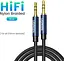 Кабель Ugreen AV112 3.5 мм Male to 3.5 мм Male Cable Gold Plated Metal Case with Braid 1 м Blue (10685) - миниатюра 2