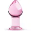 Розовая анальная пробка из стекла Gildo Pink Glass ButtPlug - миниатюра 1