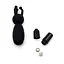 Вібратор з додатковими вусиками та посмішкою Чорний K0128-2 - мініатюра 1