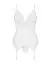 Сатиновый кружевной корсет Obsessive Obsessive 810-COR-2 babydoll & thong S/M - миниатюра 5