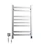 Электрический полотенцесушитель Navin Авангард 480x800 Sensor левосторонний с таймером, матовый сатин 10-328153-4880, Хром матовый, Левое, Электронный - миниатюра 3