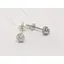 Золоті сережки-пуссети Гаразд з фіанітами. 3533382Б - мініатюра 4