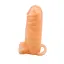 Насадка на пенис Super Me Vibrating Warrior Sleeve 14 см телесный - миниатюра 2