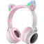 Наушники Hoco Bluetooth Stereo W27 Cat Ear gray/pink - миниатюра 1
