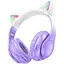 Наушники Hoco Bluetooth W42 Cat Ears over-ear BT headphones Purple - миниатюра 1