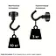 Набор магнитных крючков Semi Magnetic Hooks черный 6 шт. - миниатюра 3