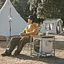 Розкладний стіл із полицями Naturehike CNH22JU031 бежевий - мініатюра 3