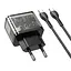 Мережевий зарядний пристрій Hoco N34 Dazzling dual-port PD20W + QC3.0 charger set (Type-C to Type-C) (EU) Transparent Чорний - мініатюра 3
