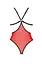 Напівпрозорий боді з мереживом Passion Peonia Body XXL/XXXL red - мініатюра 4