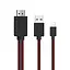 Конвертер Lighting (папа) на HDMI (папа) 1,8м, Black/Red, MHL 4K/2K - миниатюра 1