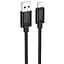 Дата кабель Hoco X122 Benefit USB to Lightning 2.4A (1m) Black - мініатюра 1