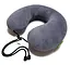 Дорожная подушка для шеи автомобильная ортопедическая с фиксатором с «эффектом памяти» (Memory foam) ELITE DECOR PMF 001-3 Серая - миниатюра 1