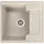 Гранітна кухонна мийка Romzha Klasicky 51 Gri (802) з крилом - мініатюра 1