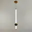 Led светильник в вертикальной форме 60 см с латунным шариком | Line F | Арт. YG517A/600 VL AB - миниатюра 2