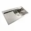 Кухонная мойка нержавейка 78x43 R Platinum Handmade (два отверстия, круглый сифон 3,0/0,8), Нержавеющая сталь - миниатюра 4