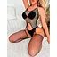 Сексуальний бодістокінг з імітацією панчіх S/M/L Чорний K000824 - мініатюра 2