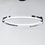 LED люстра в черном кольцевом каркасе Ø 80 см Line F | Ст. SGA18-800 BK - миниатюра 1