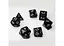 Набір кубиків Opaque 7 Dice Set - Black (w-white) , 7 шт. (g7dopaq04) - мініатюра 3